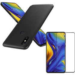 Kit Carcasa y Protector Cristal 5D Xiaomi Mi Mix 3 SlimShield Negro