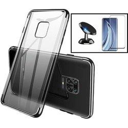 Kit Funda, Soporte y Protector de Cristal Templado Xiaomi Redmi Note 9 Pro SlimArmor Negro