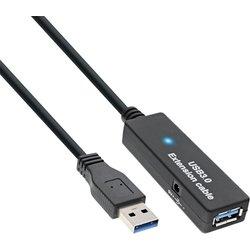 Cable USB INLINE (USB - 20 m - Negro)