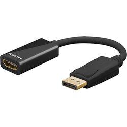 Goobay DisplayPort/HDMI 0,1 m HDMI tipo A (Estándar) Negro