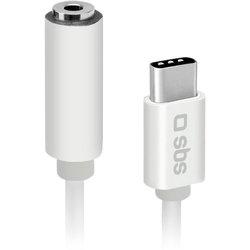 Adaptador Audio Type C - Jack 3.5 SBS Blanco