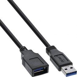 Cable de Datos INLINE (USB - USB - 3 m - Negro)