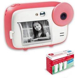 AGFA PHOTO Pack Realikids Instant Cam + 3 rollos extra Papel Térmico ATP3WH - Cámara instantánea par