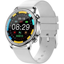 Reloj Inteligente Seguimiento Actividad Multifunciones Certificado IP67 Plateado