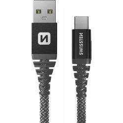 Cable USB C de fibra de aramida 1,5m Carga rápida 60W Enchufe USB Negro