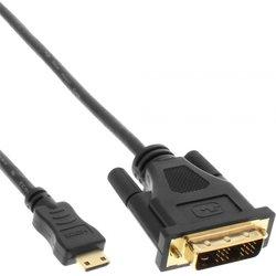 InLine 4043718214358 adaptador de cable de vídeo 1,5 m HDMI Type C (Mini) DVI Negro