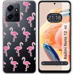 Funda Silicona Transparente Xiaomi Redmi Note 12 4G Flamenco