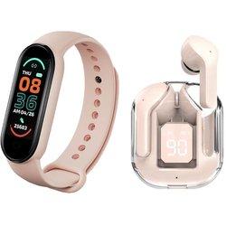 TWS Imagine Auricular Bluetooth 5.3 ENC y pulsera conectada Pack Sport Rosa