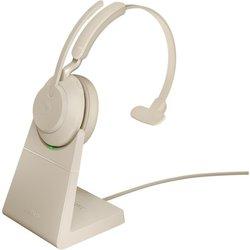 Jabra Evolve2 65, MS Mono Auriculares Diadema USB Tipo C Bluetooth Beige