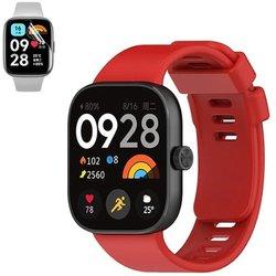 Kit Pulsera Smoothsilicone Película de Hydrogel PHONECARE Compatible con Xiaomi Redmi Watch 4 Rojo