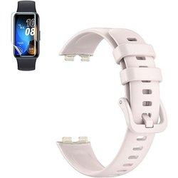 Kit Pulsera Smoothsilicone con Hebilla Película de Hydrogel PHONECARE Compatible con Huawei Band 9 Rosa