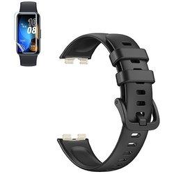 Kit Pulsera Smoothsilicone con Hebilla Película de Hydrogel PHONECARE Compatible con Huawei Band 8 Negro