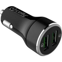 Cargador de Coche CELLY CC2USBQC30BK 2 USB Negro