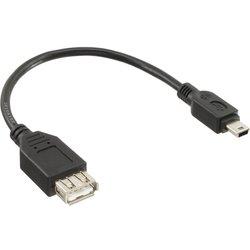 InLine USB2.0 0.2m cable USB 0,2 m Mini-USB B USB A Negro