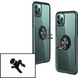 Kit Funda y Soporte iPhone XS Max Clear Armor Transparente y Negro