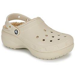 Crocs Zuecos Classic Platform Lined Beige