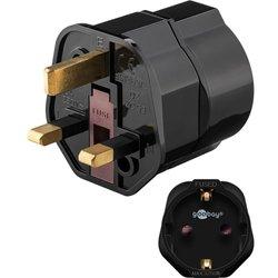 Goobay Adaptador Conector Europeo a Clavija UK Negro