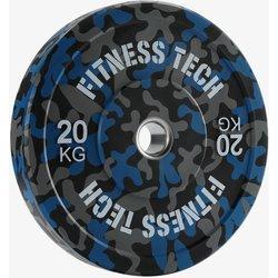 Disco de Musculación FITNESS TECH Camuflaje Azul (20 kg)