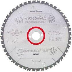 Metabo 628048000 hoja sierra metal duro hw ct precision cut 250x30 mm dientes 60 di -5°