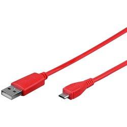 Cable USB 2.0 macho a micro USB B macho 1 M Rojo