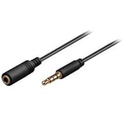 HL0624780 cable de audio 1,5 m 3,5mm Negro, Cable alargador