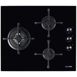 Placa De Gas Cristal-negro 3 Fuegos | Universalblue