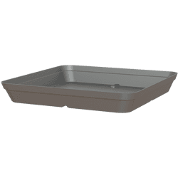 Plato de maceta capri de polipropileno gris 38x38 cm