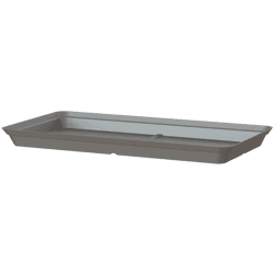 Plato de jardinera capri 80 cm de polipropileno gris 34x71 cm