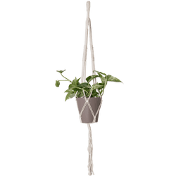 Macrame simple nudo cuadrado blanco 100 cm