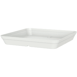 Plato de maceta capri de polipropileno blanco 28x28 cm