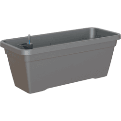 Jardinera con auto riego venezia antracita 57,9x24,3x22cm