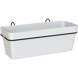 Kit jardinera reserva agua soporte capri blanco 50x30x18cm