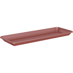 Plato de jardinera venezia de polipropileno rojo 57.4x17.4 cm