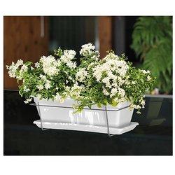 Kit jardinera y plato venezia blanco 50x19,5x16,3cm