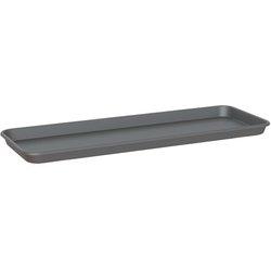 Plato de jardinera capri 50 cm de polipropileno gris 47.7x16.9 cm