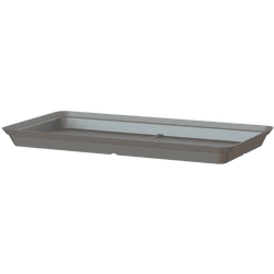 Plato de jardinera capri 60 cm de polipropileno gris 53x29 cm