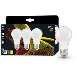 Pack de 3 bombillas led e27 estándar 806 lm blanco cálido