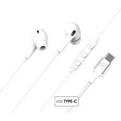 Auricular silicona con micro usb c blanco