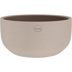 Maceta baja de arcilla urania beige de ø 30 cm