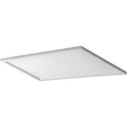 Panel led 22w rectangular luz blanco cálido plata