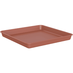 Plato venezia para maceta y jardinera de polipropileno terracota 32x32 cm