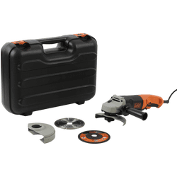 Amoladora con cable black+ decker kg1202kd-qs 1200w disco125mm + 2 discos