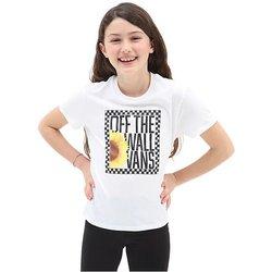 Camiseta vans sunlit crew niña white