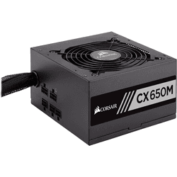 corsair  cx650m 650w 12 cm 80 plus bronzesemi-modular