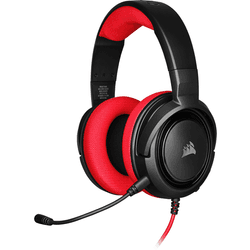 auriculares corsair hs35 stereo - rojo