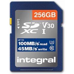 Integral INSDX256G-100V30 256GB SD CARD SDXC UHS-1 U3 CL10 V30 UP TO 100MBS READ 45MBS WRITE UHS-I