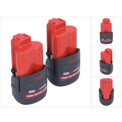 Juego de Baterías Milwaukee 2x M12 HB2.5 High Output 12 v 2,5 Ah / 2500 mAh Li-Ion Battery ( 2x 4932480164 )