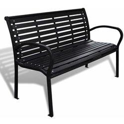 Banco Jardin VIDAXL Negro WPC (125 cm)