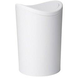 Papelera de baño basculante blanco 6l