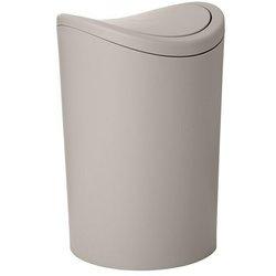 Papelera de baño basculante marrón 6l